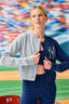 Yankees Colorblock Gems Crop Chili Cardigan