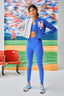 Mets Colorblock Gems Crop Chili Cardigan