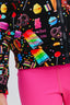 Kids Oversized Zip Hoodie in Candy Spill on Black