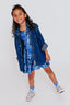 Kids Skater Dress in Denim Heart Patchwork