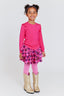 Kids Ruffle Long Sleeve Tee in Terez Pink