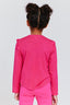 Toddler Ruffle Long Sleeve Tee in Terez Pink