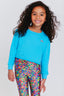 Kids Raw Hem Cropped Crew in Curacao