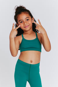 Kids TLC Y-Back Bralette in Emerald