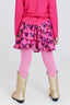 Kids Tiered Skirt in Pink Butterfly Halftone