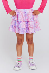 Toddler Tiered Skirt in Tie Dye Frosting