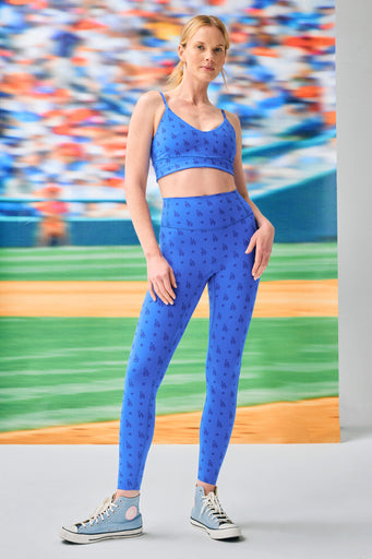 Dodgers Action Basic Legging in Monogram Royal