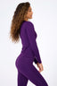 Action Corset Long Sleeve Top in Midnight Purple