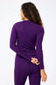 Action Corset Long Sleeve Top in Midnight Purple