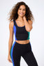 TLC Princess Seam Colorblock Crop Top in Jewel Colorblock