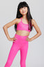 Girls TLC Foil Y-Back Bralette in Terez Pink Sparkle