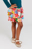 Kids Hi-Shine Tiered Skirt in Cookie Collage