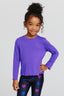 Kids Lettuce Edge Long Sleeve Crop Tee in Labyrinth