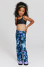 Kids Hi-Shine Flare Leggings in Disco Fever