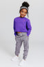 Kids Raw Hem Cropped Crew in Labyrinth