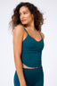 Action Corset Crop Tank in Cypress