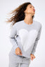 Heart-Seamed Crew in Collegiate Gray