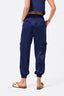 Silk Cargo Jogger in Navy