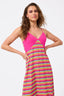 V-Neck Dress in Daiquiri Crochet and Terez Pink Colorblock