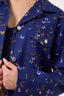 Twill Shirt Jacket in Midnight Butterflies