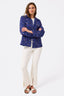 Twill Shirt Jacket in Midnight Butterflies