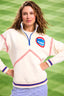 Cubs Quarter Zip Sweatshirt in Baseball Stitch