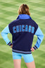 Cubs Colorblock Quarter Zip Sweatshirt in Team Colors