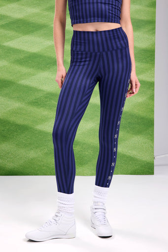 Yankees TLC Leggings in Navy Chalk Stripe