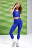 Dodgers TLC Leggings in Electric Blue Chalk Stripe