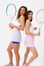 TLC Tennis Dress in White & Terez Pink Colorblock