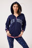 Yankees Gems Zip Up Hoodie in Navy