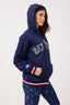 Yankees Gems Zip Up Hoodie in Navy