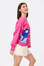 Graphic Crewneck in Terez Pink Pickleball