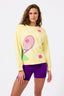 Graphic Crewneck in Lemon Sorbet Tennis