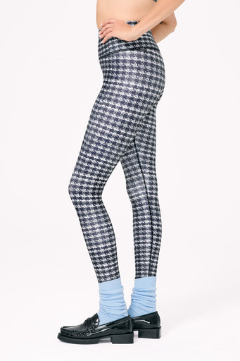 Hi-Shine Leggings in Houndstooth