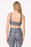 Hi-Shine Scoop Neck Bra in Houndstooth