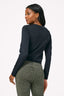 WorkIt Twist Front Long Sleeve in Black