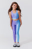 Girls Hi-Shine Sports Bra in Unicorn Glitter