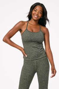 TLC Y-Back Tank in Uniform Green