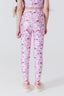 Girls Hi-Shine Leggings in Pink Bows