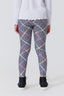 Girls Hi-Shine Leggings in Rainbow Stripe Houndstooth