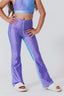 Girls Hi-Shine Flare Leggings in Unicorn Glitter