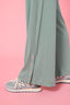 Rib Wide Leg Pant in Sage