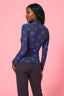 Mesh Mock Neck in Painted Polka Dots