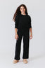 Girls Heart-Seamed Wide Leg Pant in Black