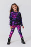 Girls Hi-Shine Leggings in Floral Noir