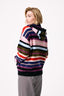 Full Zip Sweater in Bright Stripe