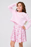 Girls Hi-Shine Skater Dress in Pink Bows