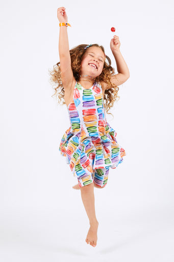 Kids Skater Dress in Danas Bakery Macaron