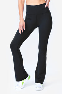 TLC Flare Leggings in Jet Black